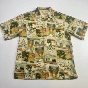 Tommy Bahamas X Las Vegas Strip Casino Button Down Size Large Silk Shirt‎